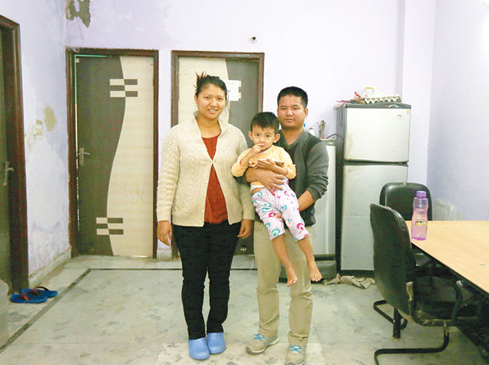 As a student agitator against the military government, Cung Dawt escaped arrest in 2007 because he was at his friend’s house when the police came looking for him. The next year, he says, he somehow made it to India, and enrolled for a Bible studies course in Bengaluru. “I used to be a BSc student in the second year in Myanmar, but as a refugee, there were issues that forced me to switch courses.” After finishing the course, he came to Delhi and began working for the Chin refugee committee. “Since my student days, I’ve worked for the cause of my community, so I started doing so here in Delhi too.” <br><br>
Is he happy? “I wouldn’t say I’m unhappy. I can live my whole life like this,” he says. “But I don’t see a future for my two-year-old son here. I want to go to some other country. There is no freedom or hope in India. We are more welcomed by the governments outside India. We can get citizenship and rights there. Here, we can’t apply for government jobs. The informal sector, where salaries are low, is our only hope.”

